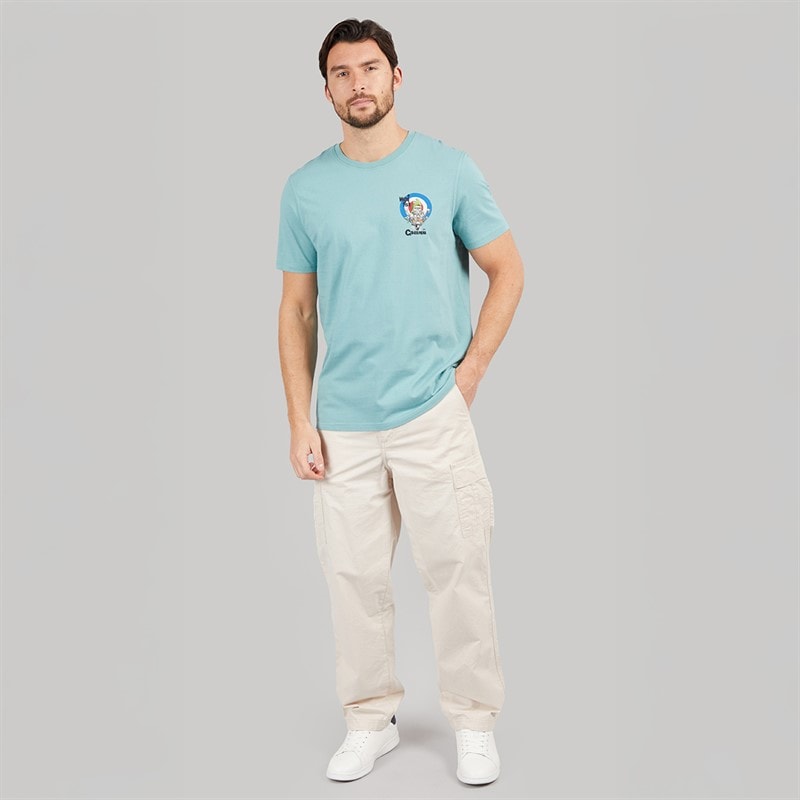 Weird Fish Mens Codroephenia Artist T-Shirt Mineral Blue - Image 3
