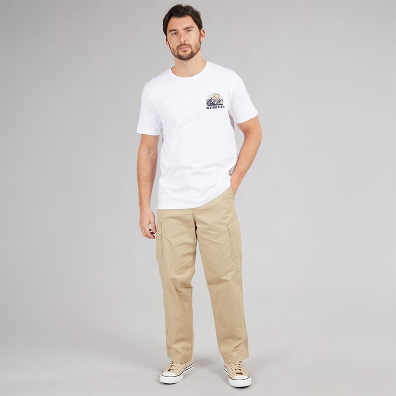 Weird Fish Mens Lake Graphic T-Shirt White - Image 4