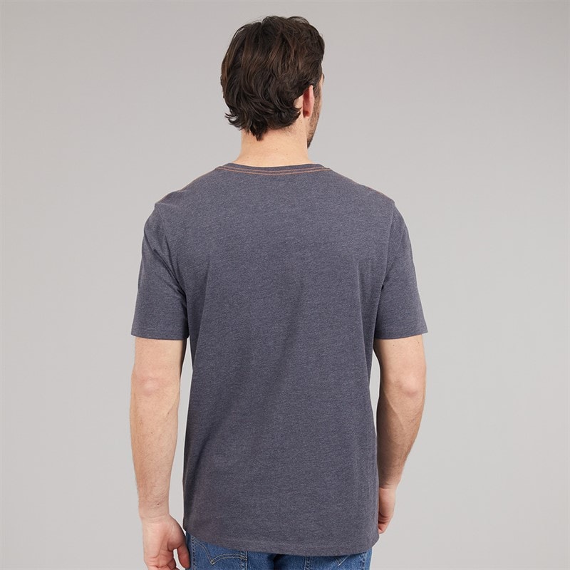 Weird Fish Mens Summit Stretch Graphic T-shirt Navy - Image 2