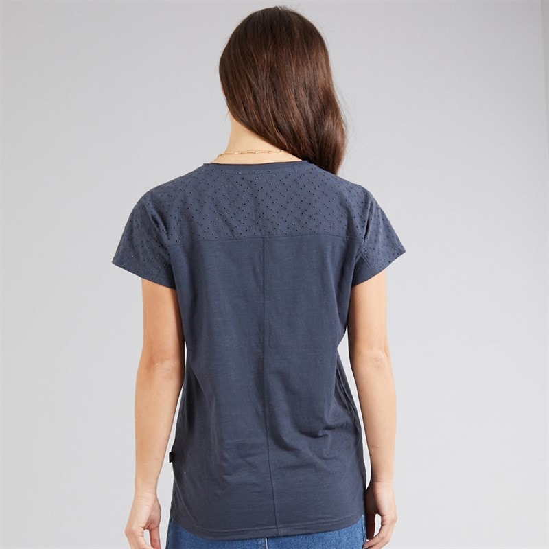 Weird Fish Womens Astrid T-Shirt Navy - Image 2