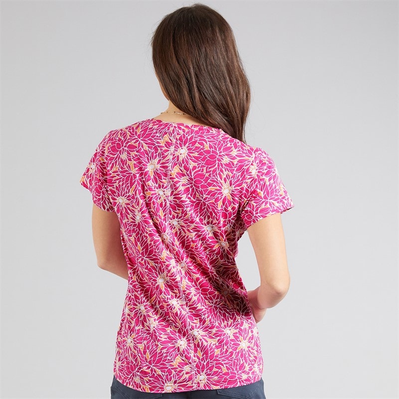 Weird Fish Womens Starlie T-Shirt Gerbera - Image 2