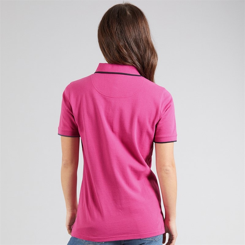 Weird Fish Womens Aubrey Polo Shirt Top Gerbera - Image 2
