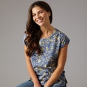 Weird Fish Womens Haisley T-Shirt Faded Blue Fadedblu