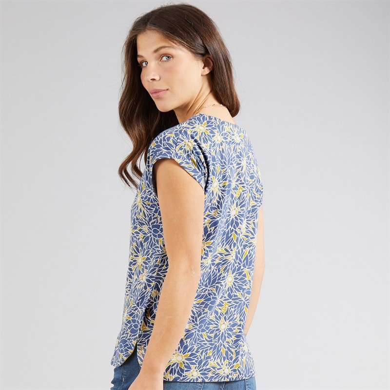Weird Fish Womens Haisley T-Shirt Faded Blue Fadedblu - Image 2