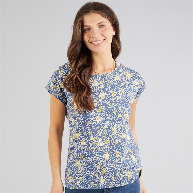 Weird Fish Womens Haisley T-Shirt Faded Blue Fadedblu - Image 3