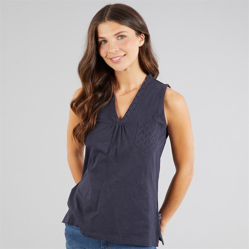 Weird Fish Womens Elexis Vest Navy - Image 1
