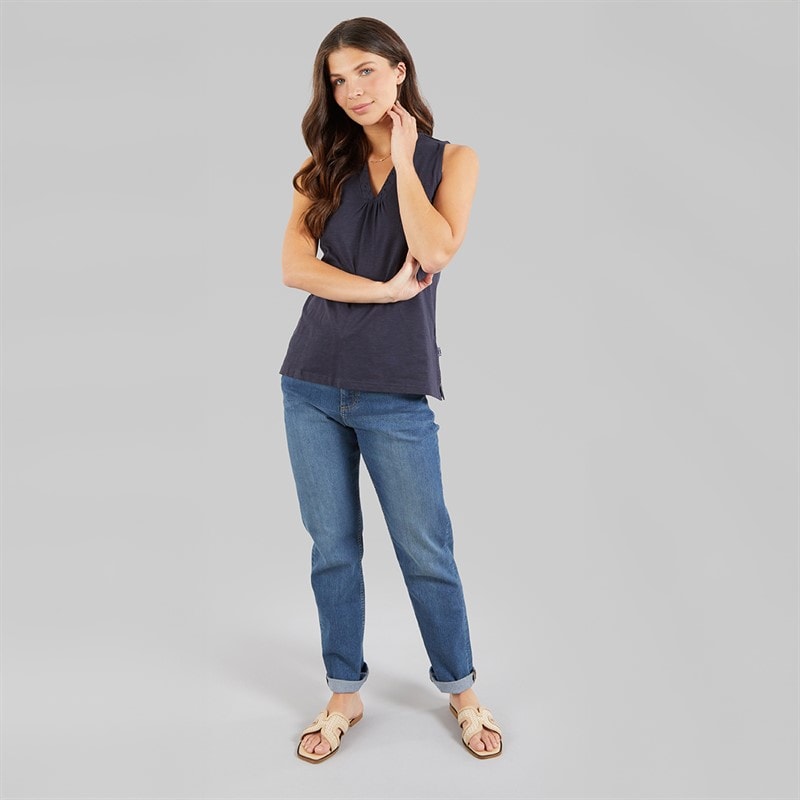 Weird Fish Womens Elexis Vest Navy - Image 4