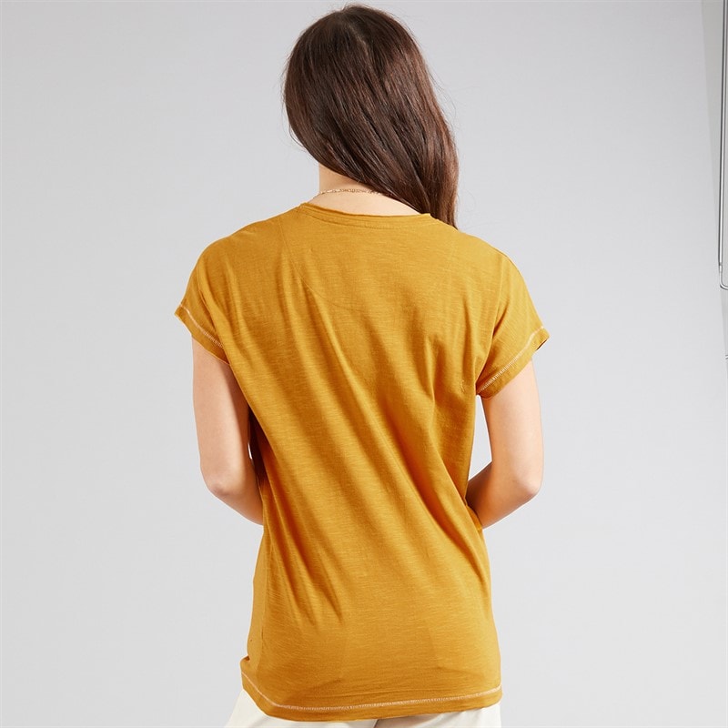 Weird Fish Womens Bee Happy T-Shirt Deep Amber - Image 2
