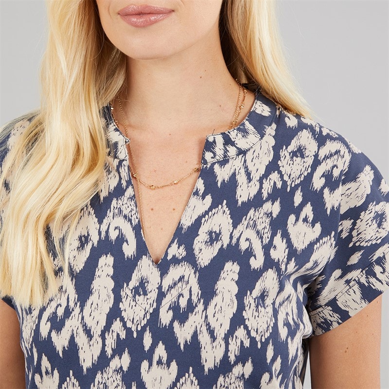 Weird Fish Womens Anniemae Jersey Dress Denim - Image 3