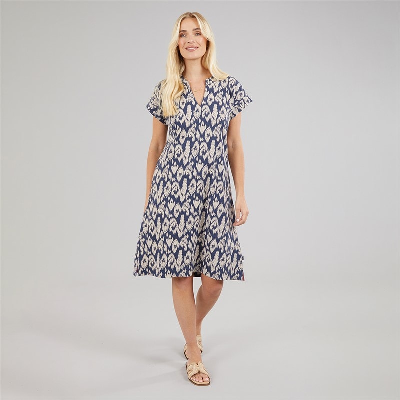 Weird Fish Womens Anniemae Jersey Dress Denim - Image 4