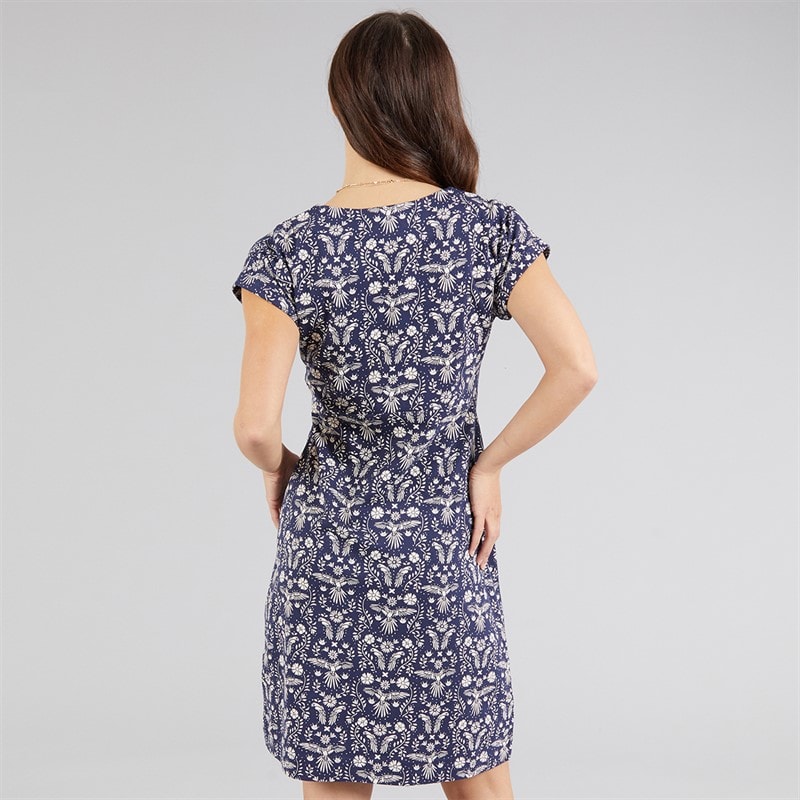 Weird Fish Womens Kailani Jersey Dress Richnavy - Image 2