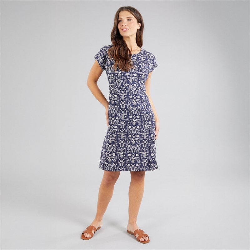 Weird Fish Womens Kailani Jersey Dress Richnavy - Image 4