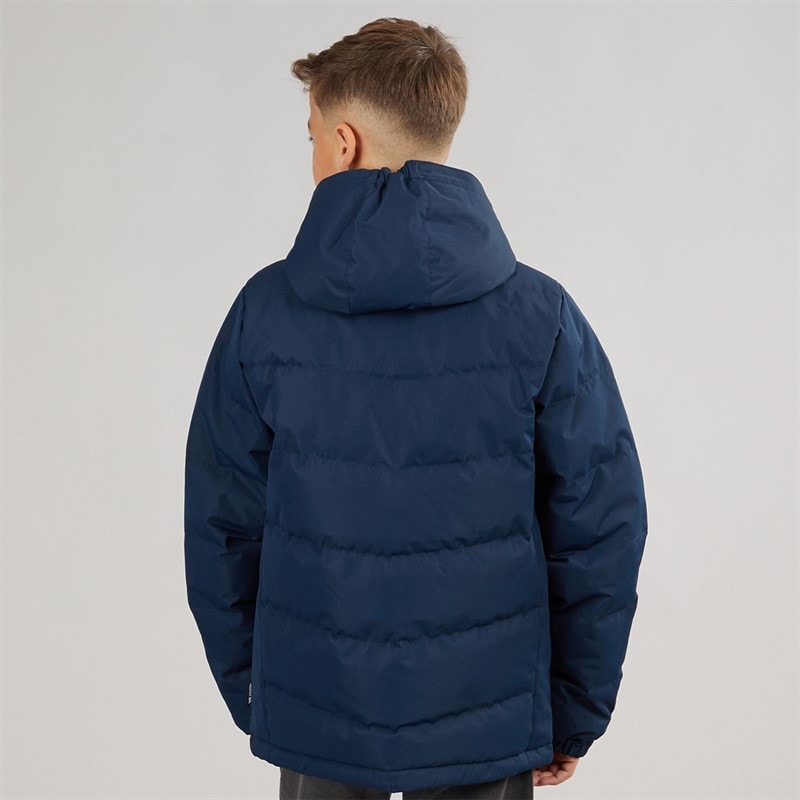 Trespass Junior Boys Figo Waterproof Padded Hooded Jacket Navy - Image 2