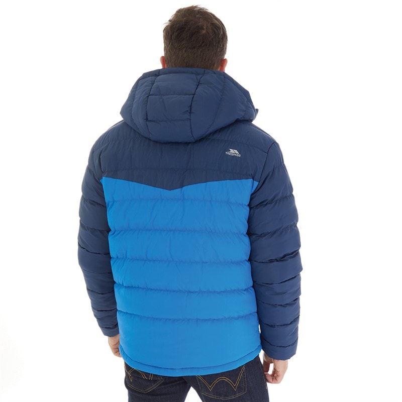 Trespass Mens Oskar Padded Hooded Jacket Navy/Blue - Image 2