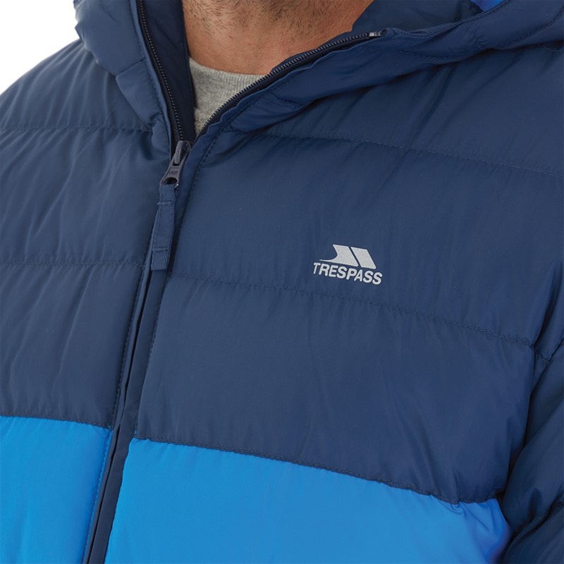 Trespass Mens Oskar Padded Hooded Jacket Navy/Blue - Image 3