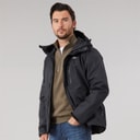 Trespass Mens Corvo Waterproof Hooded Shell Jacket Black