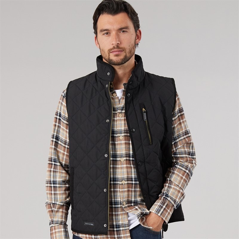 Trespass Mens Forsyth Quilted Gilet Black