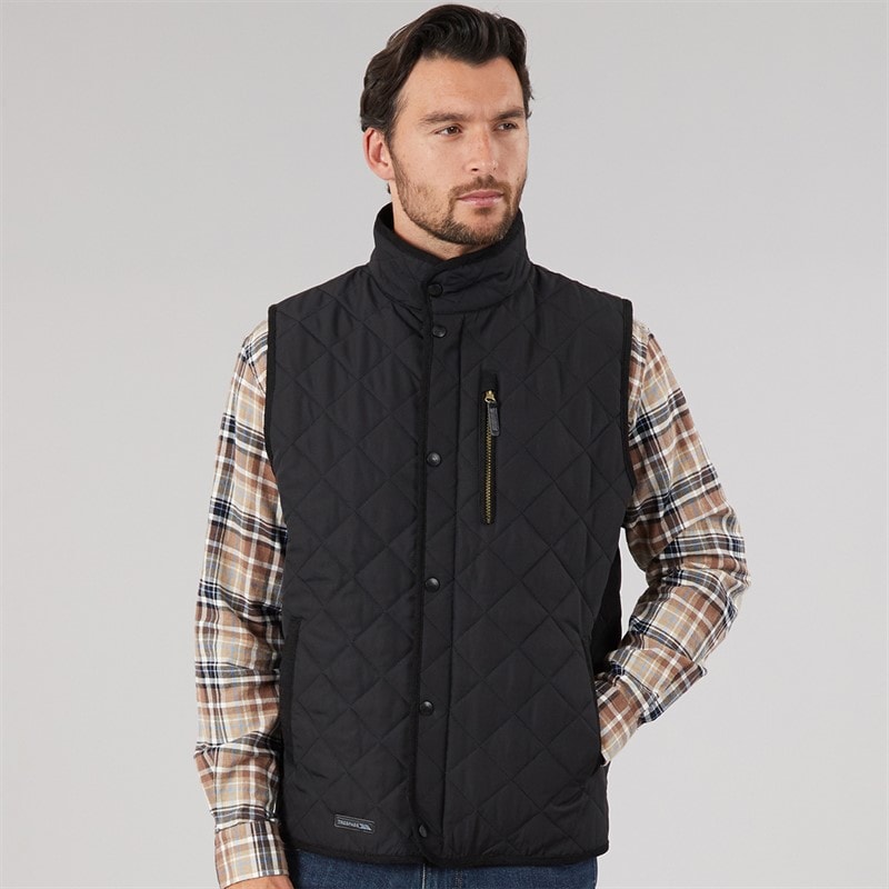 Trespass Mens Forsyth Quilted Gilet Black - Image 3
