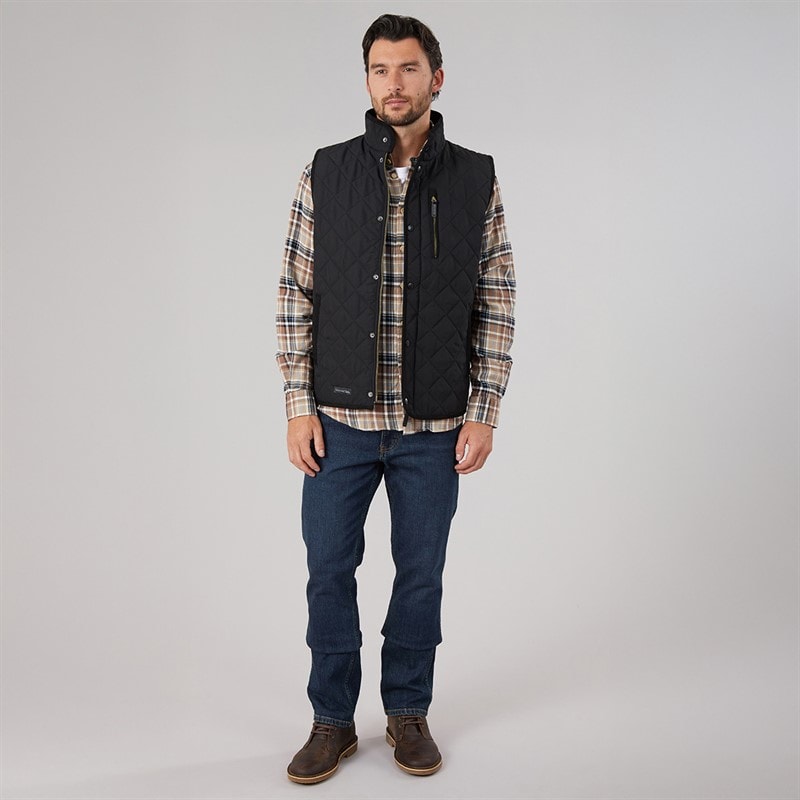 Trespass Mens Forsyth Quilted Gilet Black - Image 4