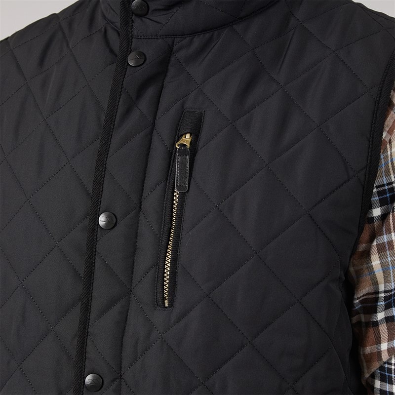 Trespass Mens Forsyth Quilted Gilet Black - Image 5