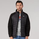 Trespass Mens Saunter Hybrid Padded Jacket Black