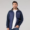 Trespass Mens Saunter Hybrid Padded Jacket Navy