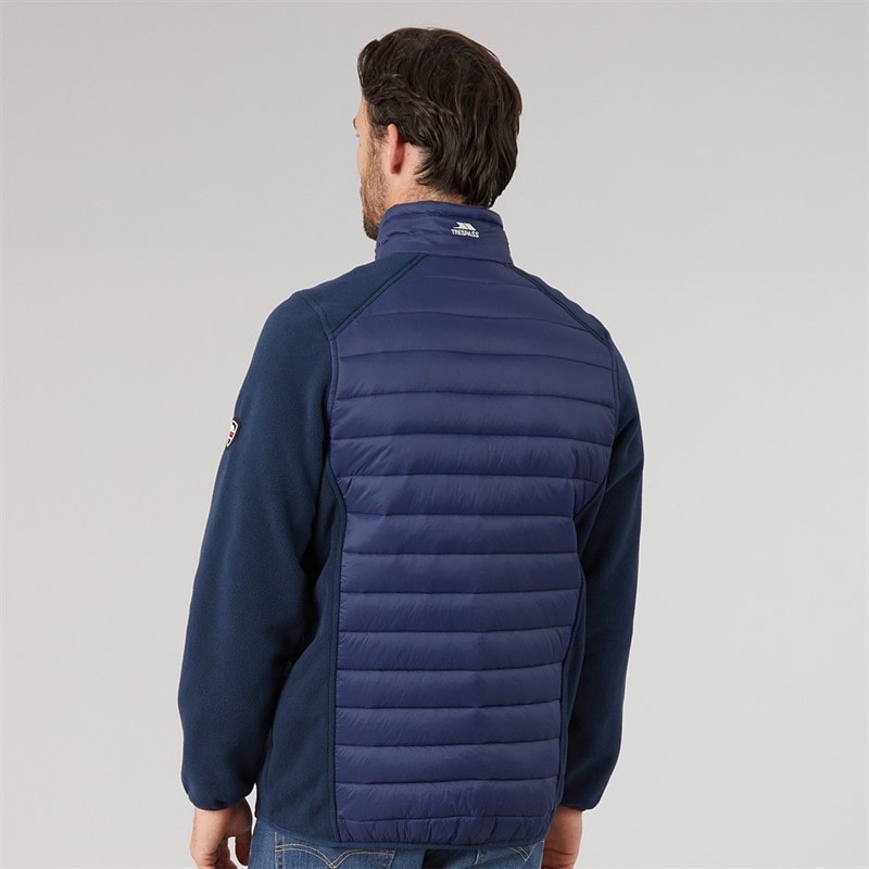 Trespass Mens Saunter Hybrid Padded Jacket Navy - Image 2