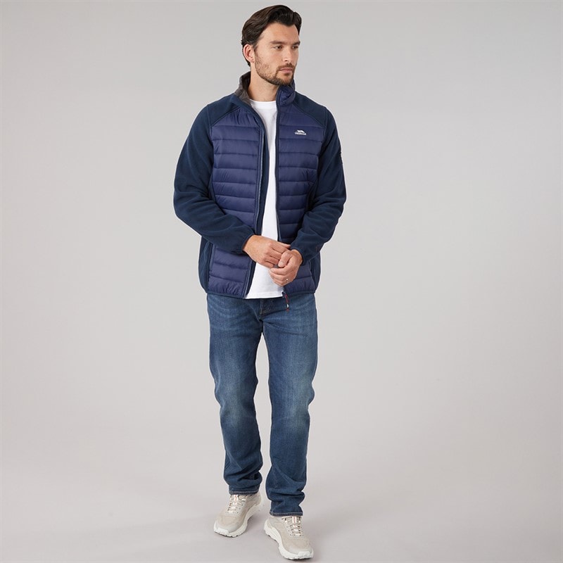 Trespass Mens Saunter Hybrid Padded Jacket Navy - Image 4