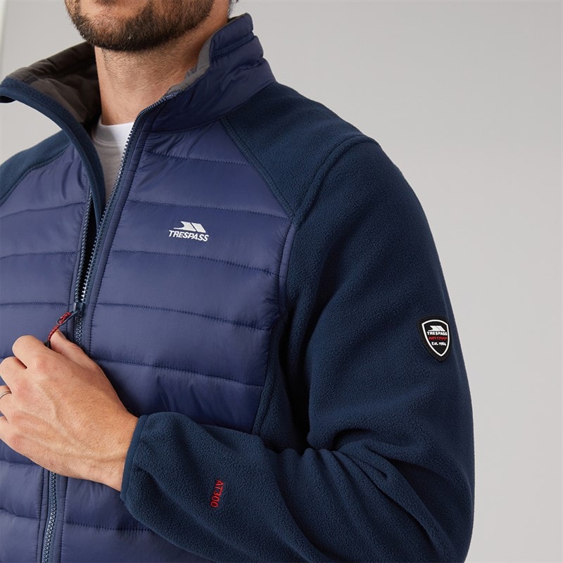 Trespass Mens Saunter Hybrid Padded Jacket Navy - Image 5