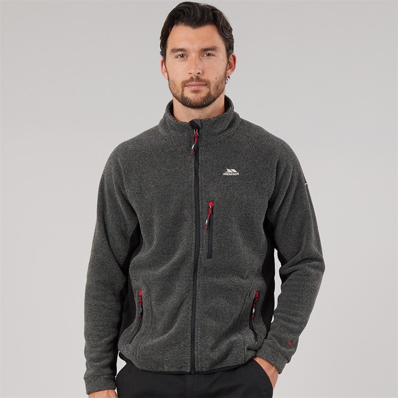 Trespass Mens Jynx Fleece Jacket Black - Image 3