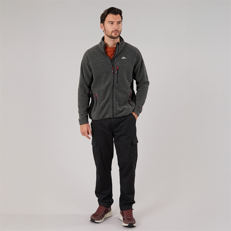 Trespass Mens Jynx Fleece Jacket Black - Image 4