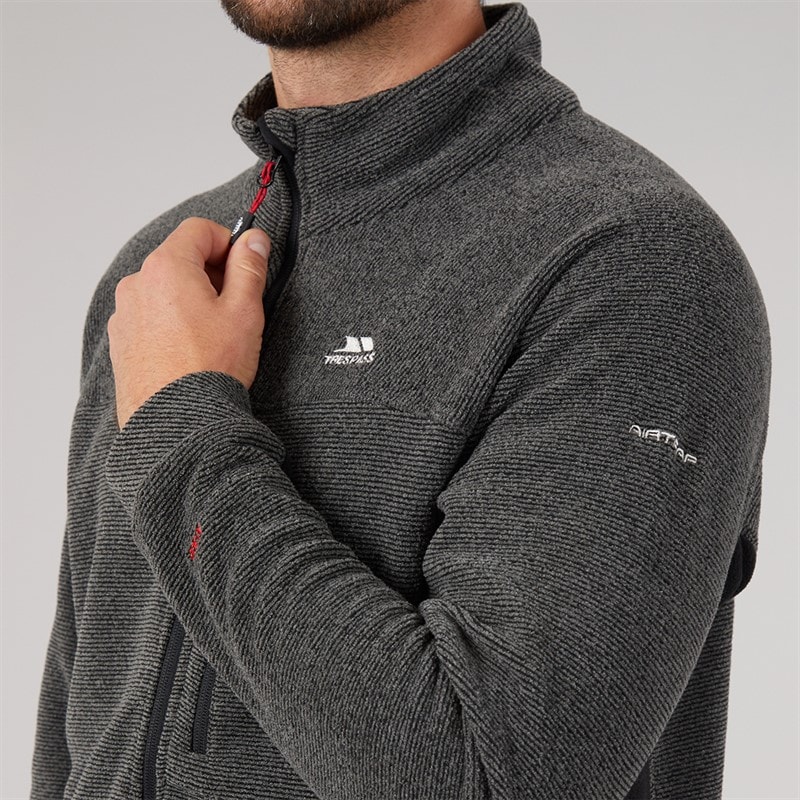Trespass Mens Jynx Fleece Jacket Black - Image 5