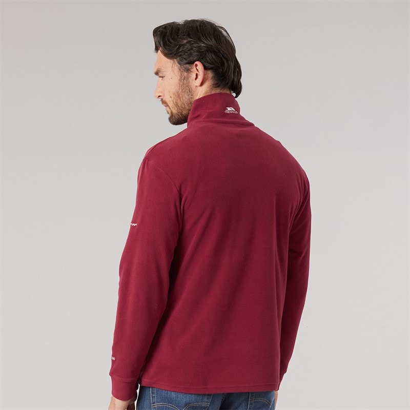 Trespass Mens Masonville 1/2 Zip Micro Fleece Merlot - Image 2