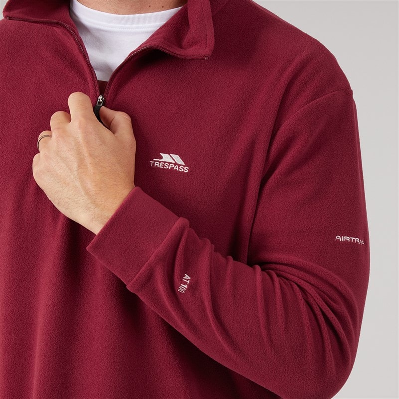 Trespass Mens Masonville 1/2 Zip Micro Fleece Merlot - Image 5