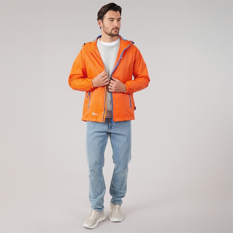 Trespass Mens Qikpac Waterproof Packable Jacket Sunrise - Image 4