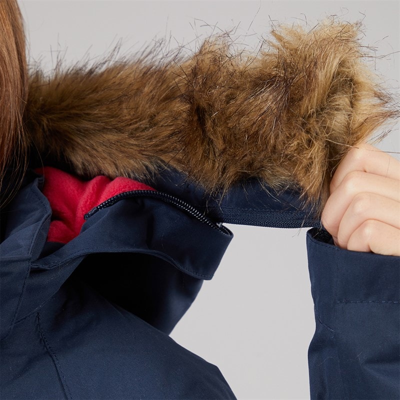 Trespass Girls Fame Insulated Waterproof Parka Navy - Image 5