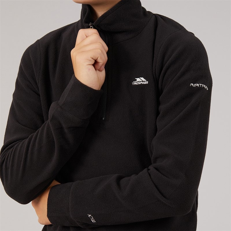 Trespass Junior Boys Masonville 1/2 Zip Micro Fleece Black - Image 5