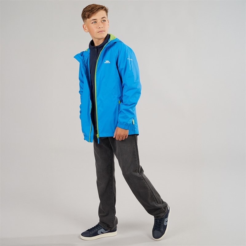 Trespass Junior Boys Qikpac Waterproof Jacket Cobalt - Image 4