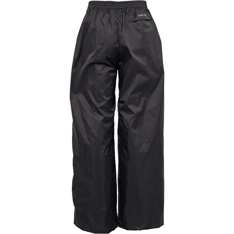 Trespass Kids Qikpac Waterproof Over Trousers Black - Image 2