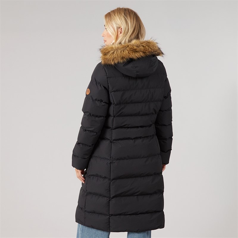 Trespass Womens Audrey Waterproof Padded Hooded Coat Black - Image 2