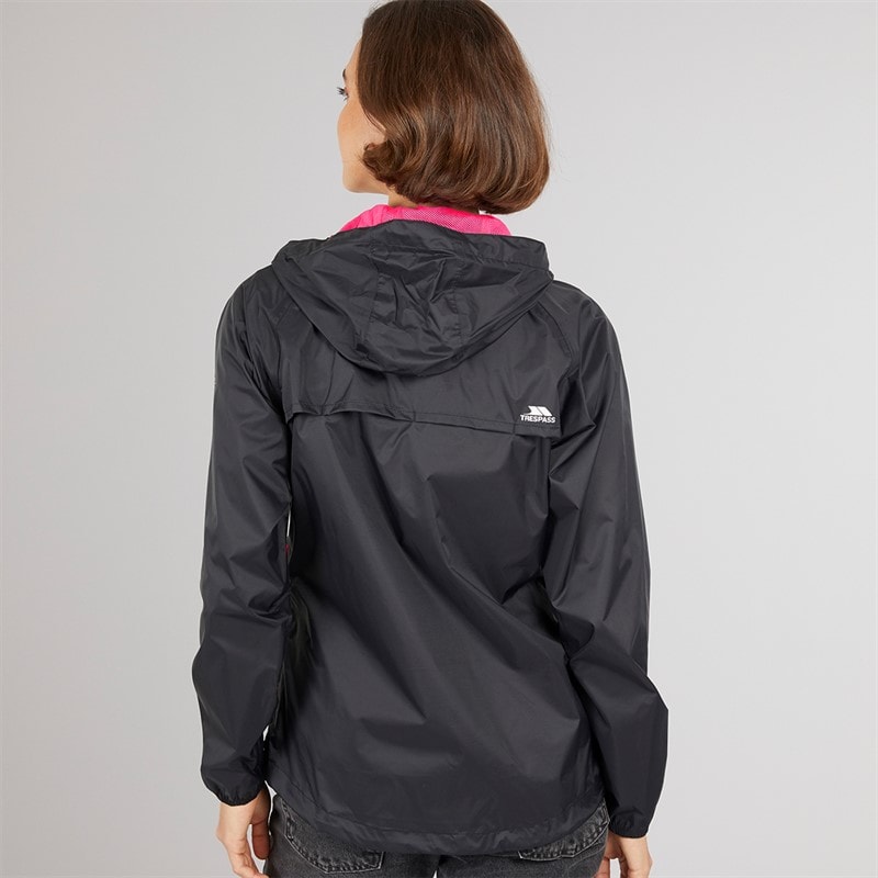 Trespass Womens Qikpac Waterproof Jacket Black - Image 2