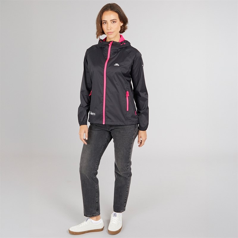 Trespass Womens Qikpac Waterproof Jacket Black - Image 4