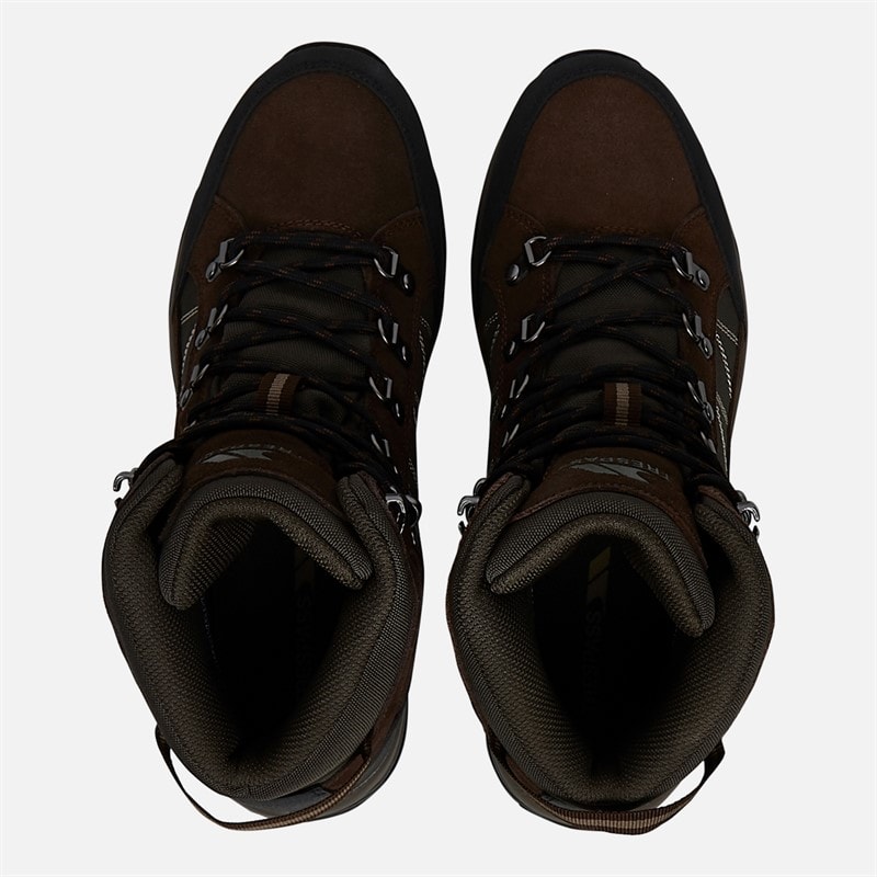 Trespass Mens Chavez Mid Waterproof Walking Boots Dark Brown - Image 4