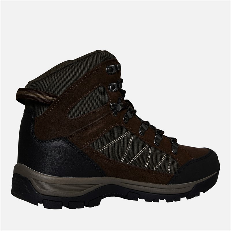 Trespass Mens Chavez Mid Waterproof Walking Boots Dark Brown - Image 5