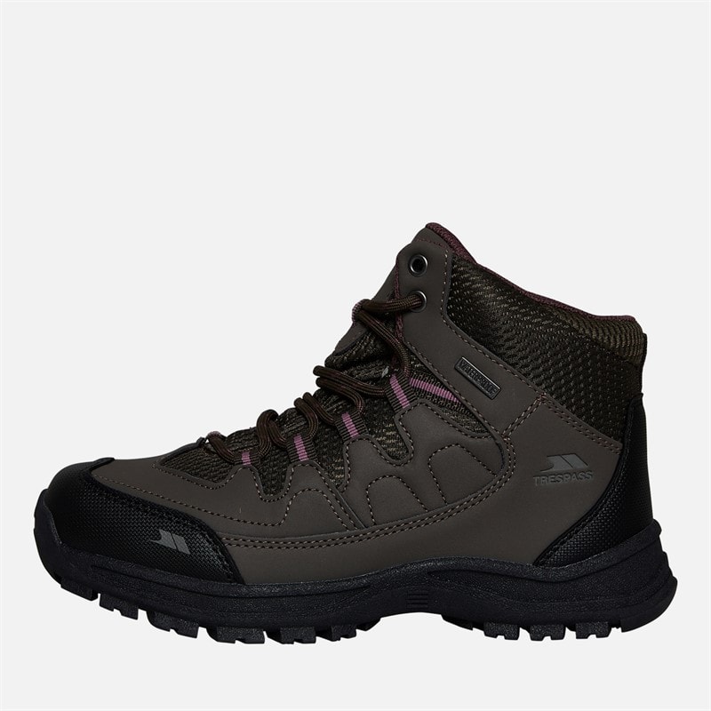 Trespass Womens Mitzi Waterproof Walking Boots Coffee/Mauve