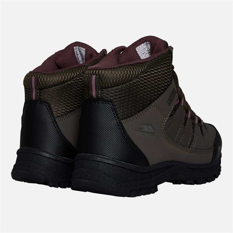 Trespass Womens Mitzi Waterproof Walking Boots Coffee/Mauve - Image 3