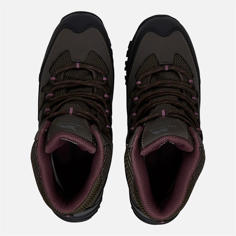 Trespass Womens Mitzi Waterproof Walking Boots Coffee/Mauve - Image 4