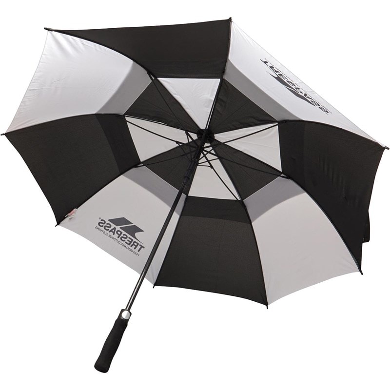 Trespass Catterick Windproof Golf Umbrella Black/White - Image 3