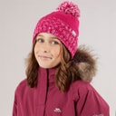 Trespass Girls Nefti Knitted Bobble Hat Pink Lady