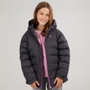 Trespass Girls Amira Waterproof Padded Hooded Jacket Dark Grey